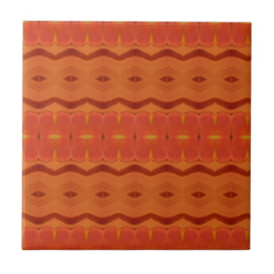 Orange aprikosbrandsgeometrisk konsdekator kakelplatta