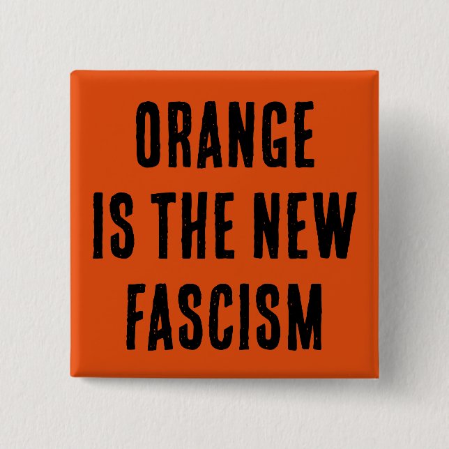 Orange är knappen Ny fascism Knapp (Framsida)