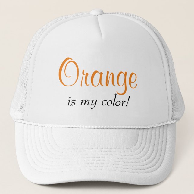 Orange är min färg Citat Söt Keps (Framsida)