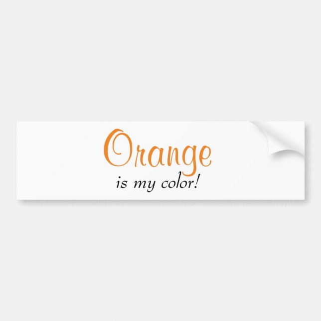 Orange är min färg som sagt bildekal (Framsidan)