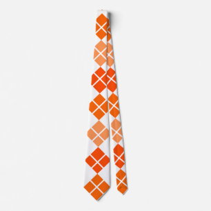 Orange Argyle Anpassningsbar Tie Slips
