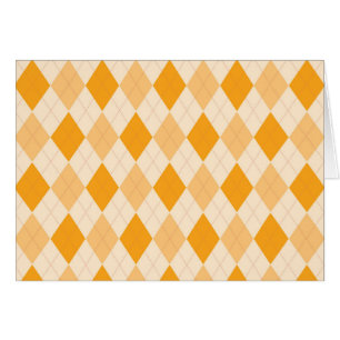 Orange Argyle Hälsningskort