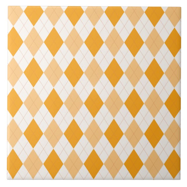 Orange Argyle Kakelplatta (Framsidan)