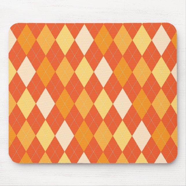 Orange argyle mönster musmatta (Framsidan)