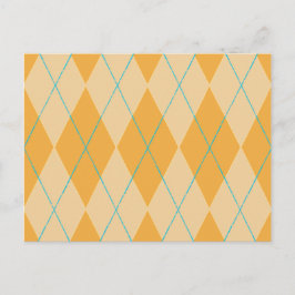 Orange Argyle Vykort