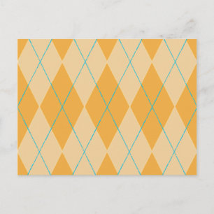 Orange Argyle Vykort