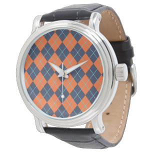 Orange Argyle Watch Armbandsur