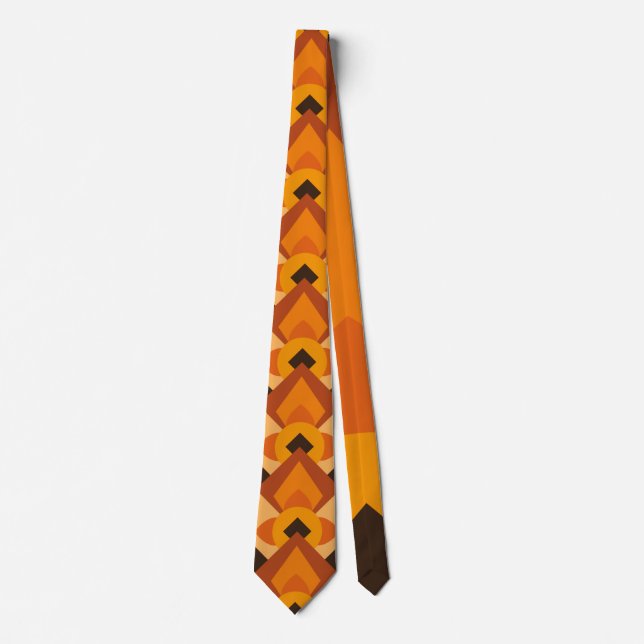 Orange Art Deco Neck Tie Slips (Framsida)