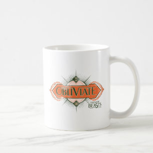 Orange Art Deco Obliviate Spell Graphic Kaffemugg