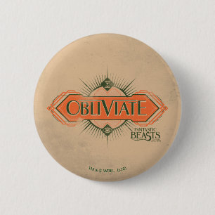 Orange Art Deco Obliviate Spell Graphic Knapp