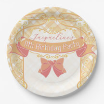 Orange Art Nouveau Prinsessa Födelsedag