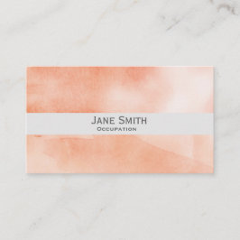 Orange art vattenfärgsmodern snyggt visitkort
