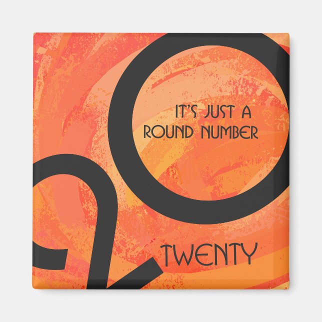 Orange Årtiond födelsedag Magnet (Framsidan)