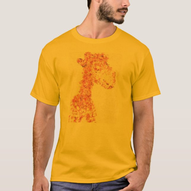 Orange Artsy giraff T Shirt (Framsida)