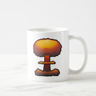 Orange atom-/kärn- explosionchampinjonmoln kaffemugg