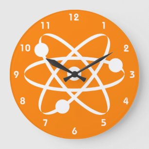Orange Atom Stor Klocka