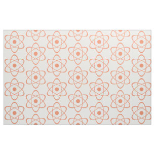 Orange Atom Symbol Fabric Tyg