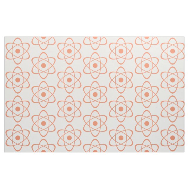 Orange Atom Symbol Fabric Tyg (Fat Quarter)