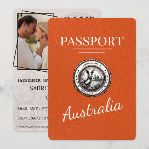 Orange Australiens pass Spara datum Datumet
