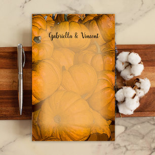 Orange Autumn Pumpkins Bröllop Brevpapper