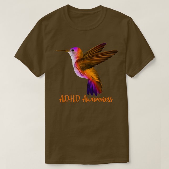 ORANGE av ADHD Awareness-fågel T Shirt (Design framsida)