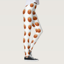 orange av anpassningsbar och svart läderbasket leggings