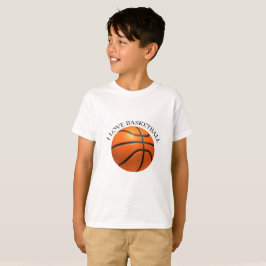 orange av anpassningsbar och svart läderbasket t-shirt