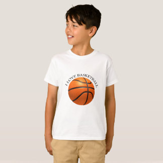 orange av anpassningsbar och svart läderbasket t-shirt