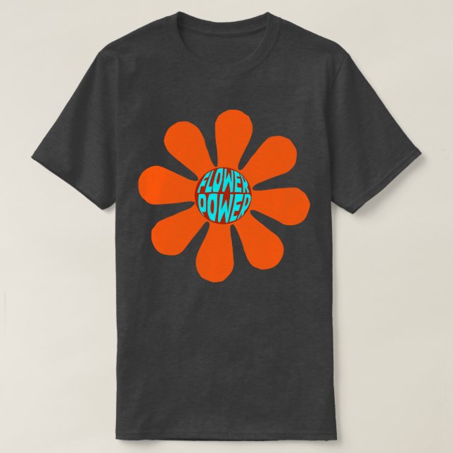 orange av blomsterkraft t shirt (Design framsida)
