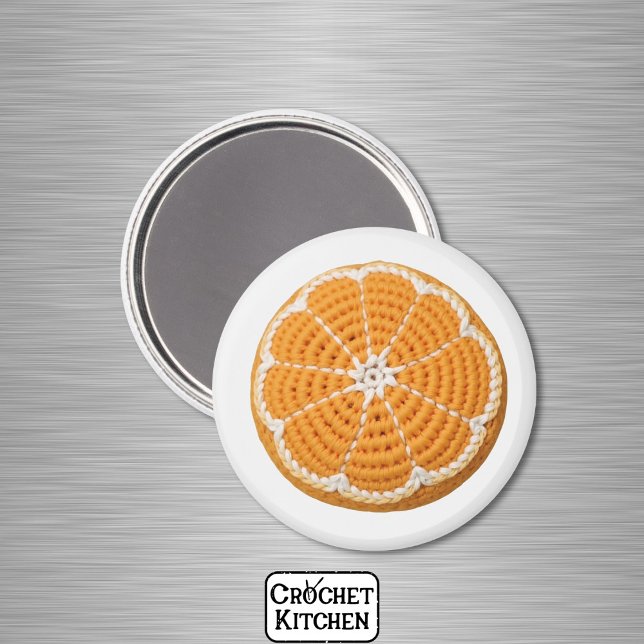 Orange av Bright Modern Minimal Fresh Crochet Magnet (Skapare uppladdad)