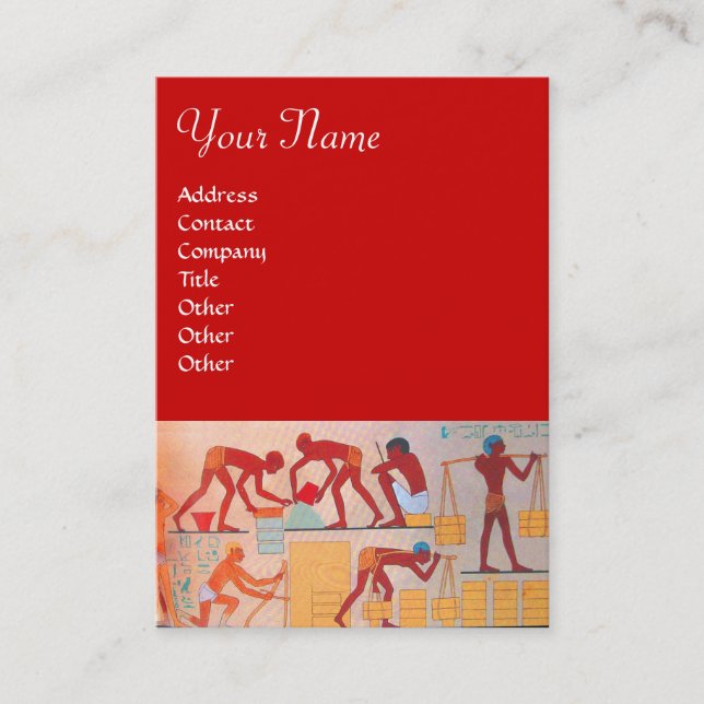 ORANGE AV BYGGDA GULTER VISITKORT (Framsida)