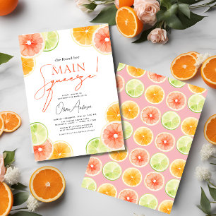 Orange av Citrus-Möhippa för huvudsaksundersökning Inbjudningar