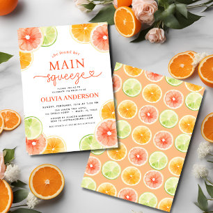Orange av Citrus-Möhippa för huvudsaksundersökning Inbjudningar