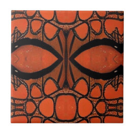 Orange av den geometriska stammosaiska abstrakten  kakelplatta