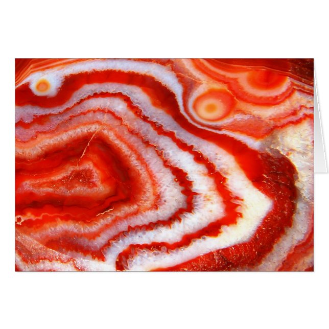 Orange av fallblod Agate OBS Kort (Framsidan Horizontal)