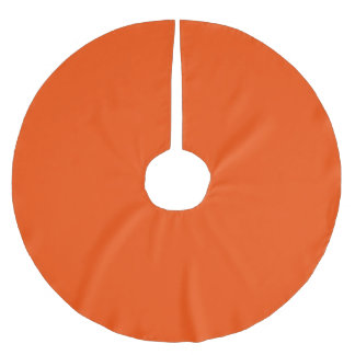 Orange av fast färg-blod julgransmatta borstad polyester