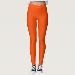 Orange av fast färg-blod leggings