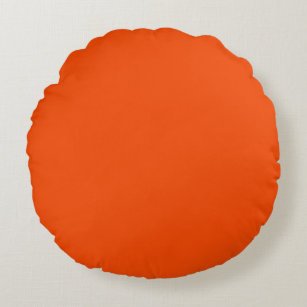 Orange av fast färg-blod rund kudde