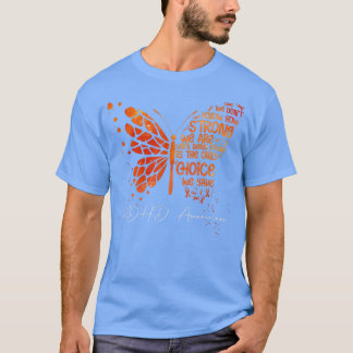 Orange av fjäril - menyfliksområdet ADHD-medvetenh T Shirt
