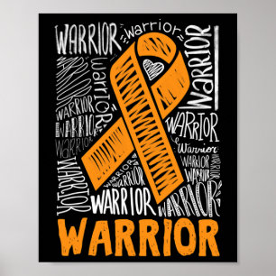 Orange av  för ökad medvetenhet om blodcancer poster