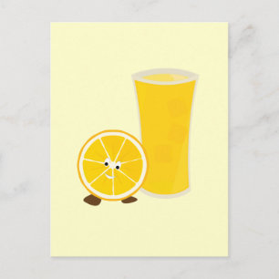 Orange av glas och orange vykort