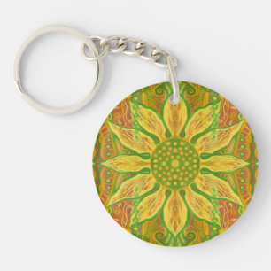 Orange av grönt av gult av Sun Flower bohemian blo