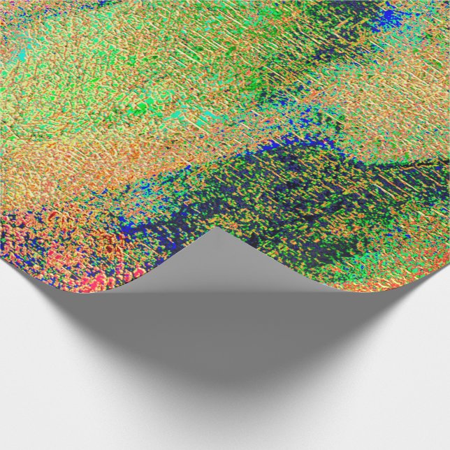 orange av grönt som bärs av stil eller skrynklat l presentpapper (Hörn)