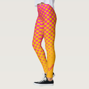 Orange av gult till Rosa  av övertoningsbensin frå Leggings