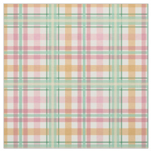 orange av hallon på rosa sommmertime tartan plaid tyg