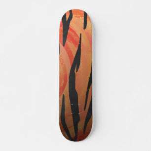 Orange av högre Hett och svart utskrift Old School Skateboard Bräda 18 Cm
