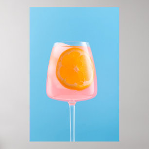 Orange av juice i klart glas poster