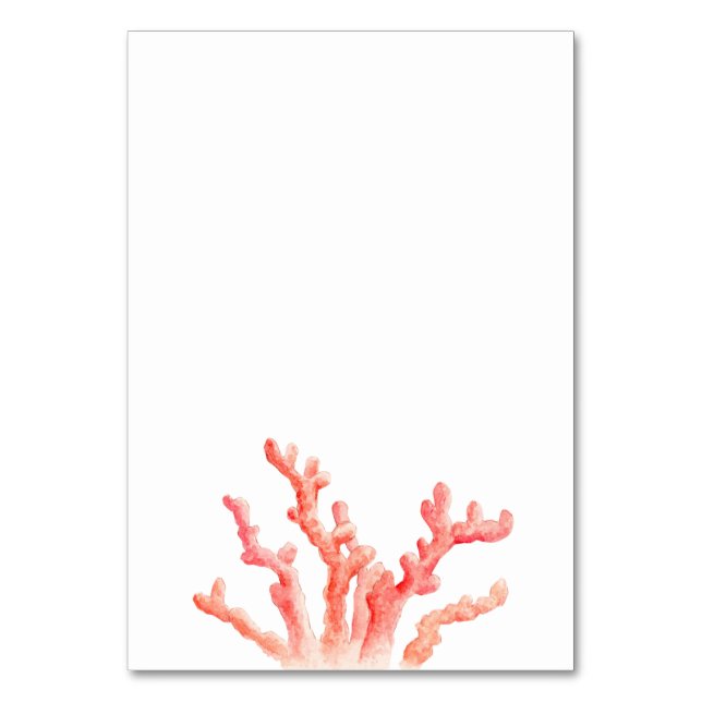 Orange av korvvattenfärg, enkelsidig konst bröllop bordsnummer (Framsidan)