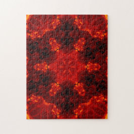 Orange av snöflingor Gradient Kaleidoskop Pussel