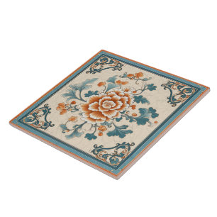 Orange av traditionell China, Bläck, del 1 Kakelplatta